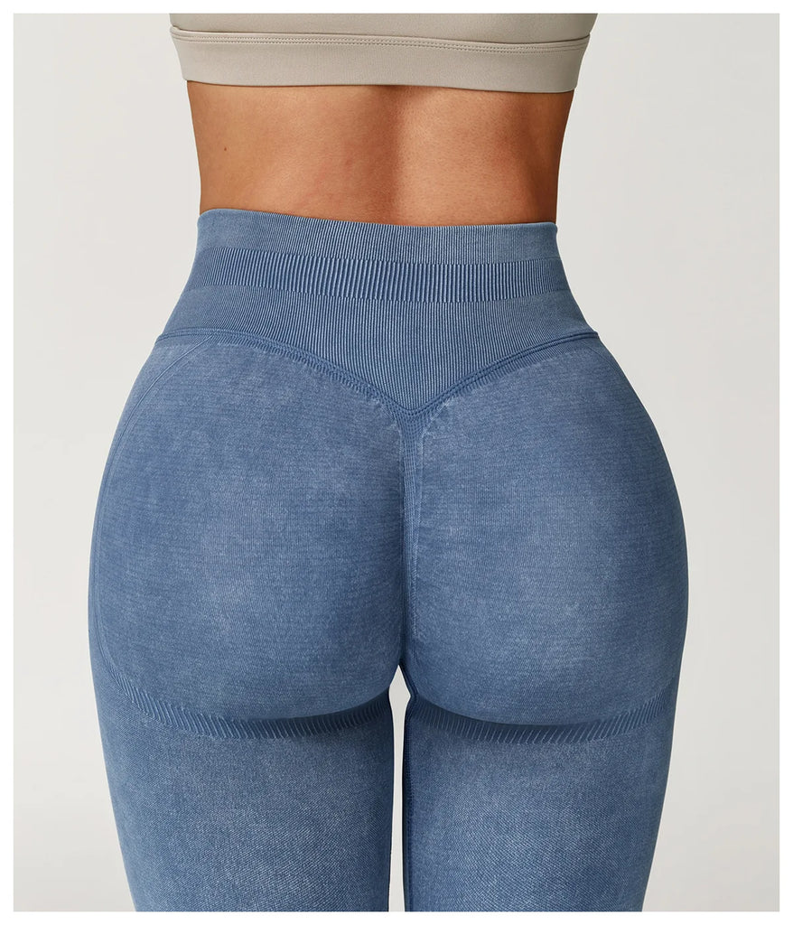 Acid Wash High Waist Leggings