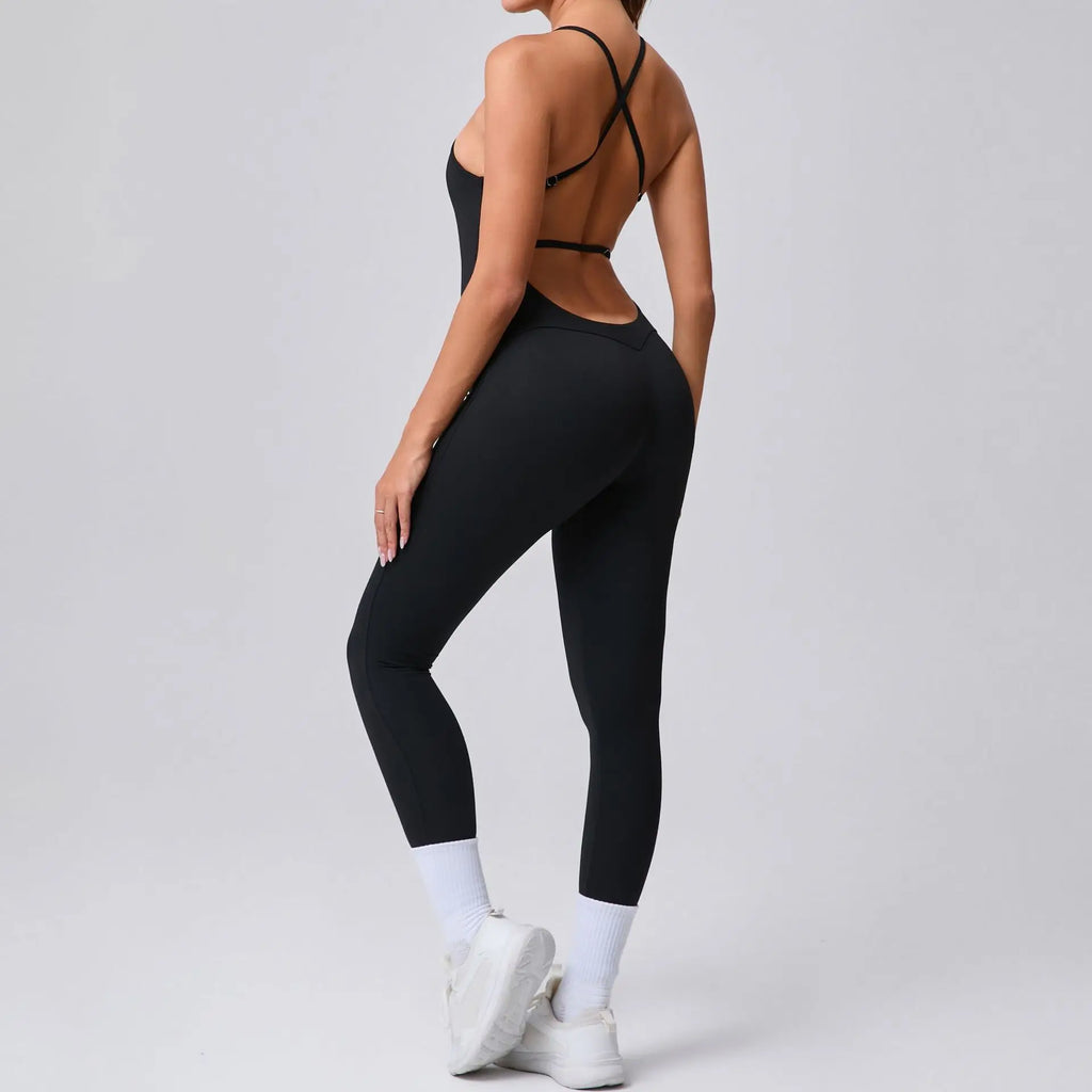 Power Backless Bodycon Jumpsuit