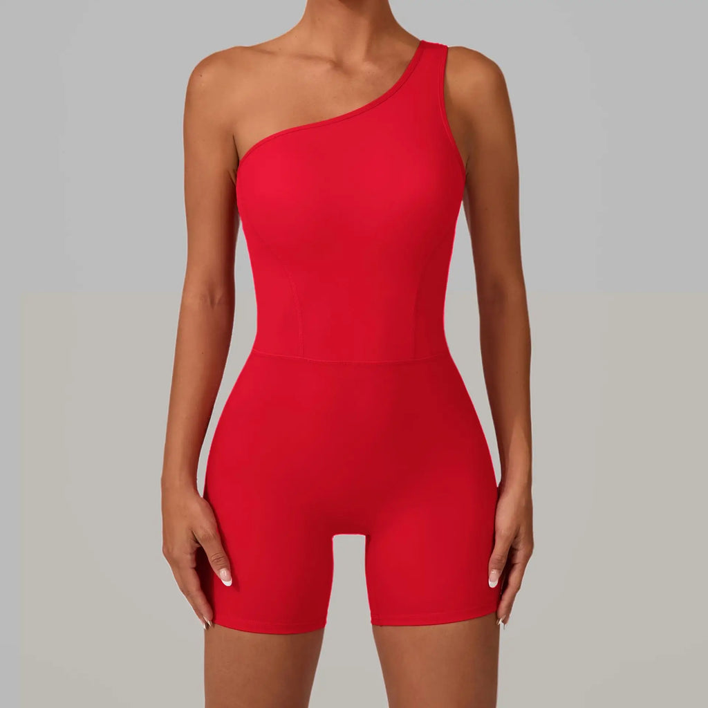 Laura One Shoulder Romper