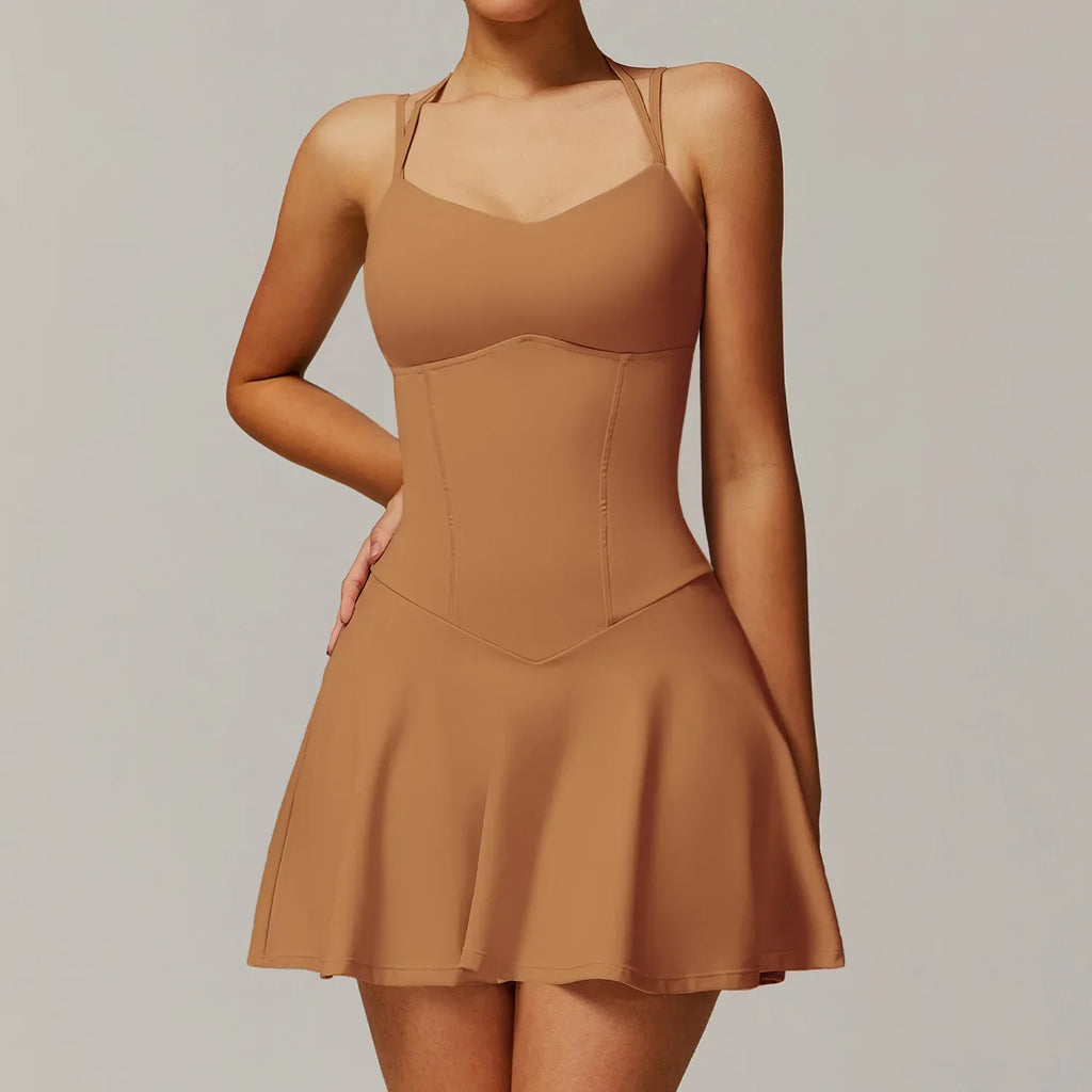 Twila Waist Contour Skort Dress Terracotta