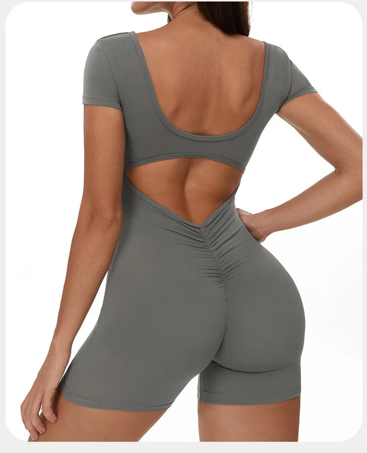 Summer T-Sleeve Scrunch Romper
