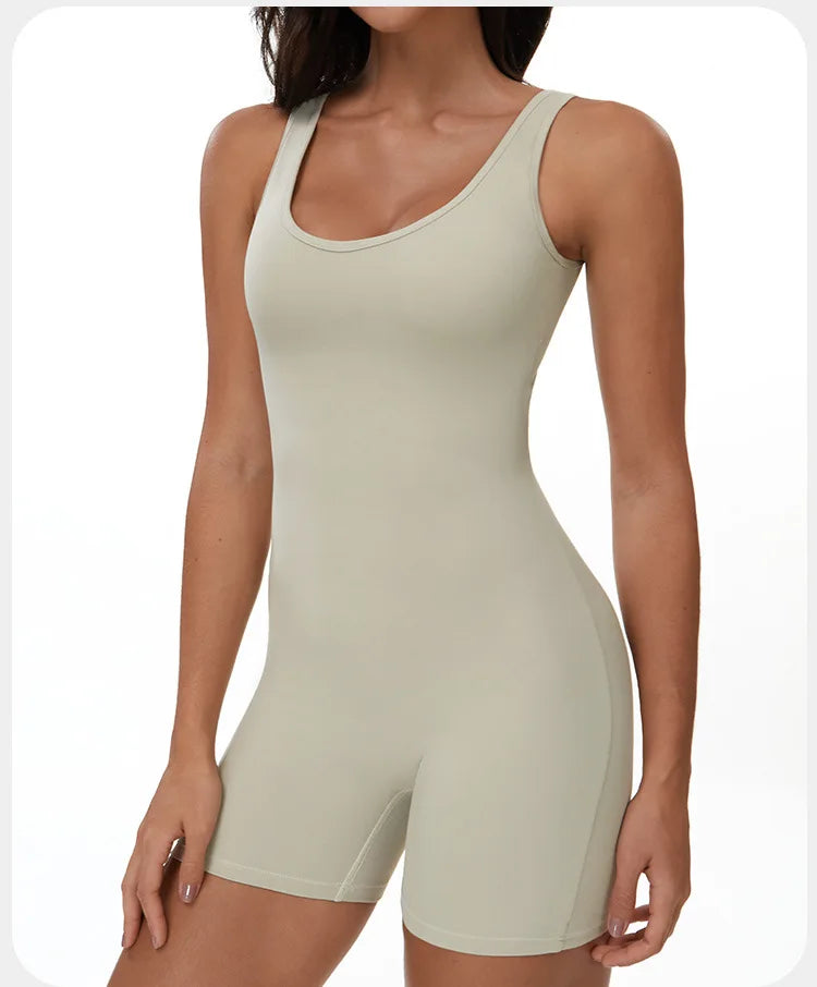 Summer Scrunch Back Sculpting Romper