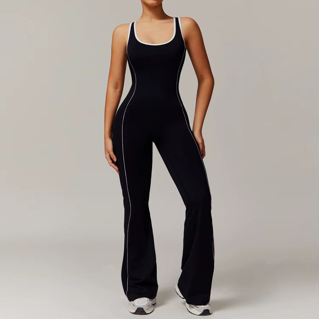 Martha Contrast Flared Jumpsuit