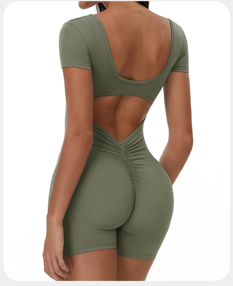 Summer T-Sleeve Scrunch Romper