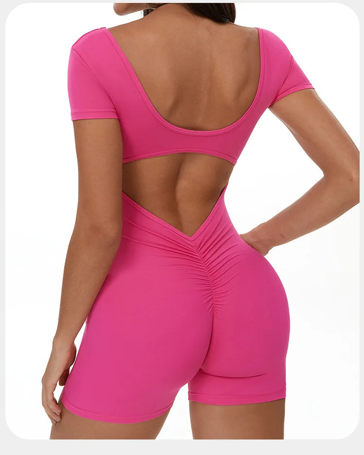 Summer T-Sleeve Scrunch Romper