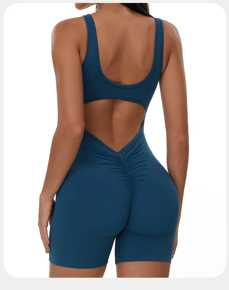 Summer Scrunch Back Sculpting Romper