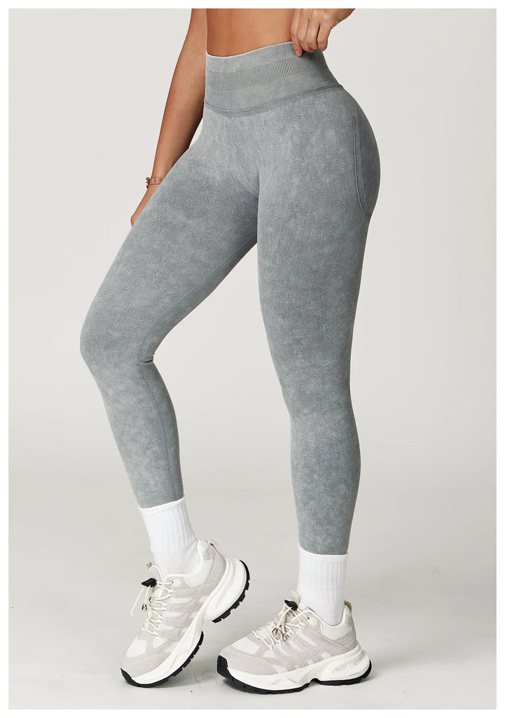 Acid Wash High Waist Leggings