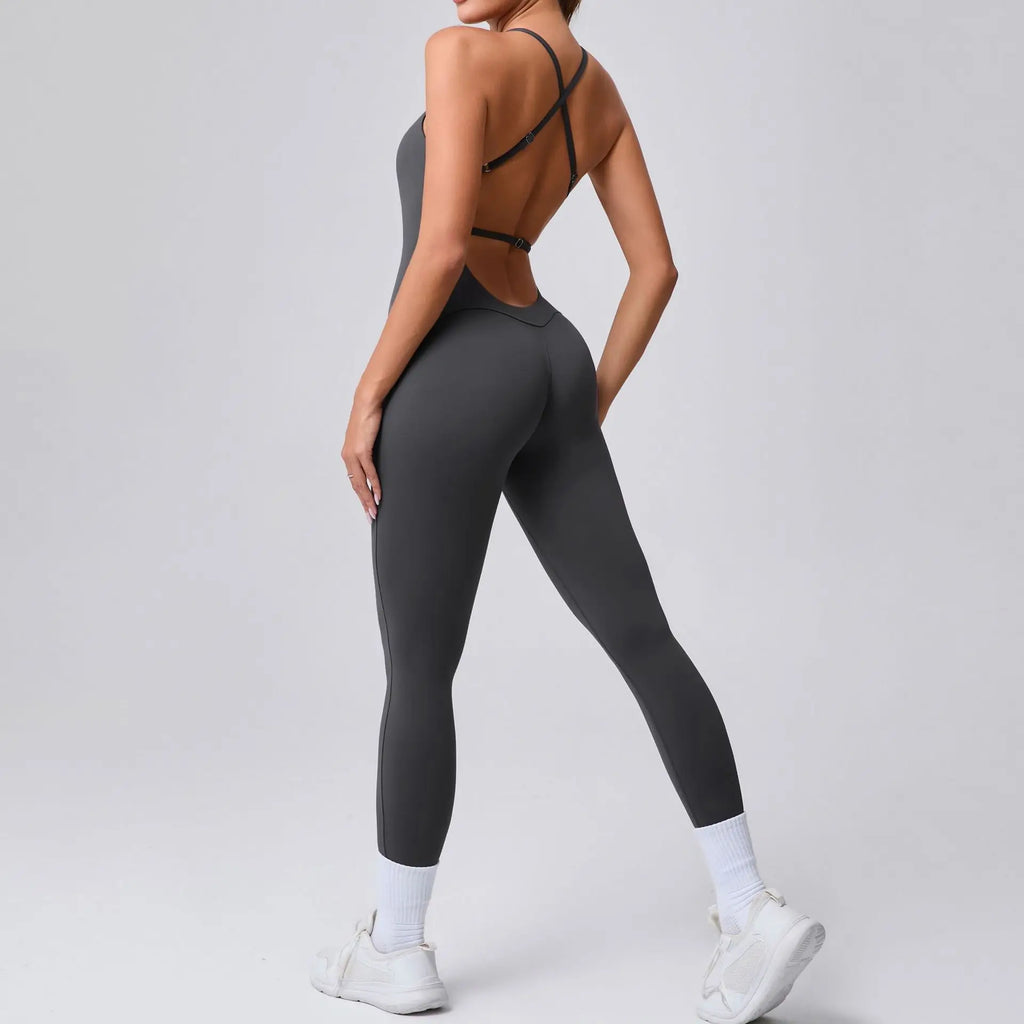 Power Backless Bodycon Jumpsuit