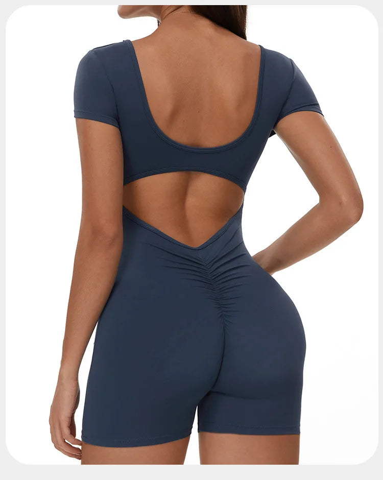 Summer T-Sleeve Scrunch Romper