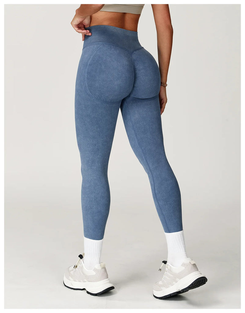 Acid Wash High Waist Leggings