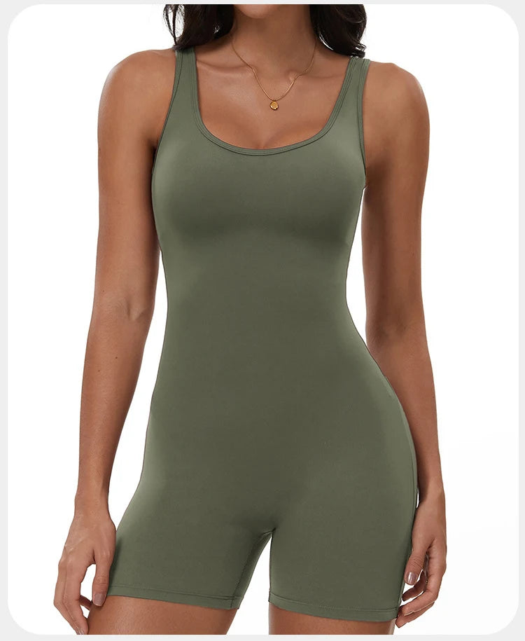 Summer Scrunch Back Sculpting Romper