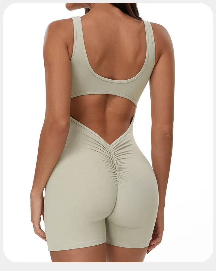 Summer Scrunch Back Sculpting Romper