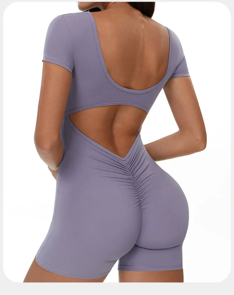 Summer T-Sleeve Scrunch Romper