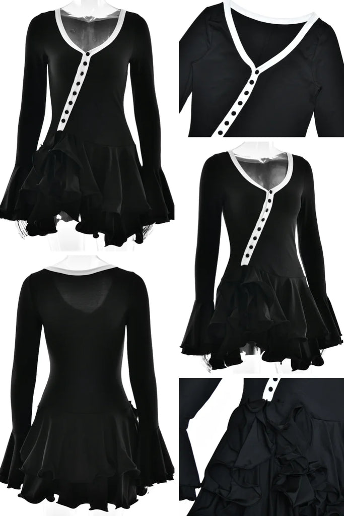 Monaco Ruffle Longsleeve Dress