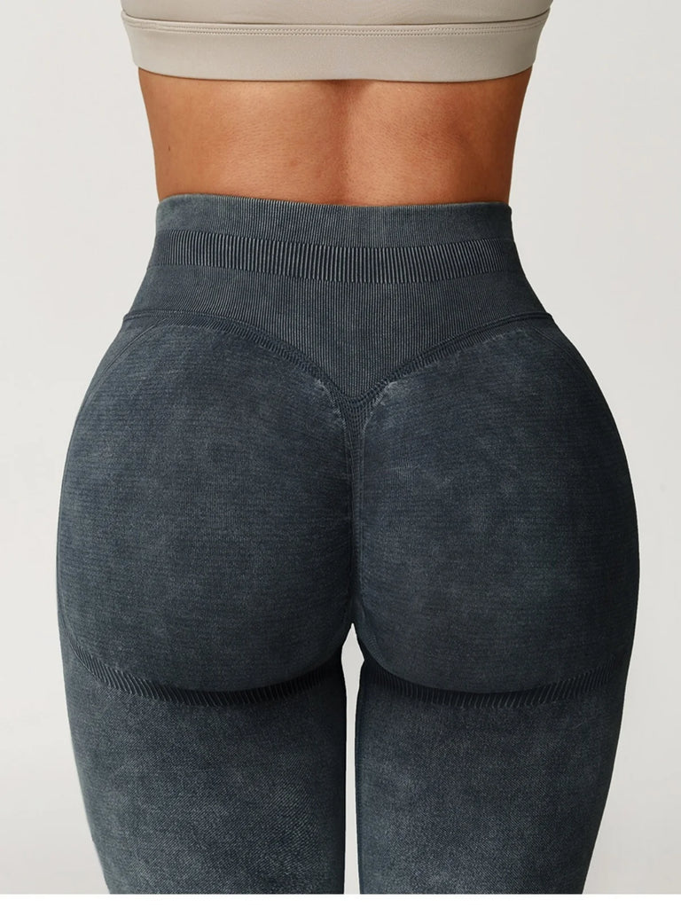 Acid Wash High Waist Leggings