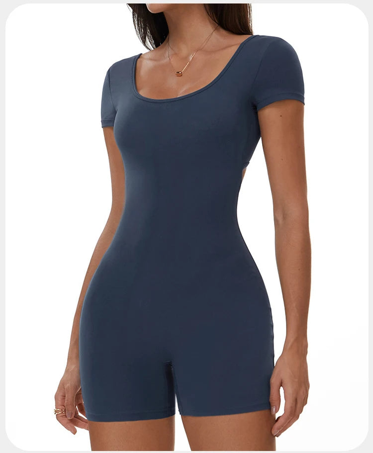Summer T-Sleeve Scrunch Romper