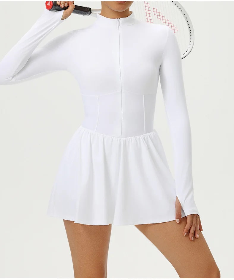 Evie Longsleeve Zip Skort Dress
