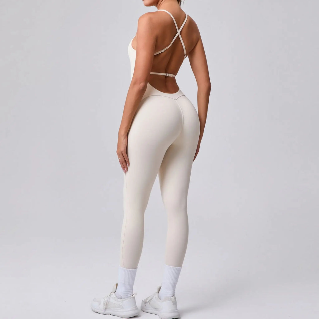 Power Backless Bodycon Jumpsuit