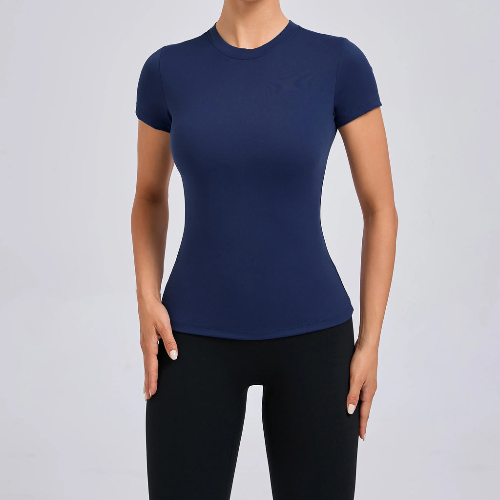 T-Sleeve Round Neck Top Navy