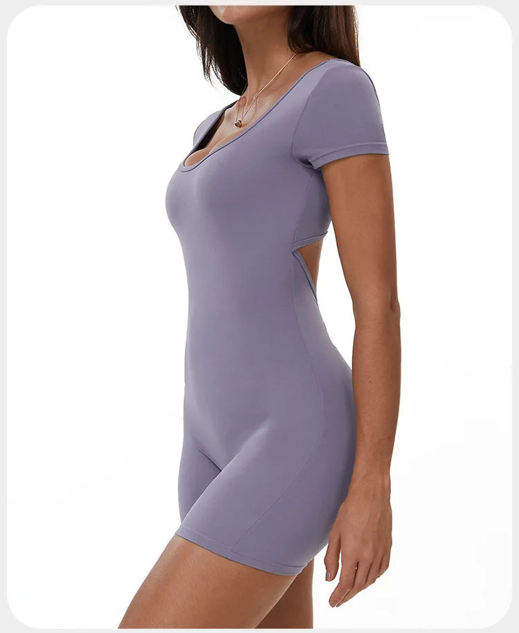 Summer T-Sleeve Scrunch Romper