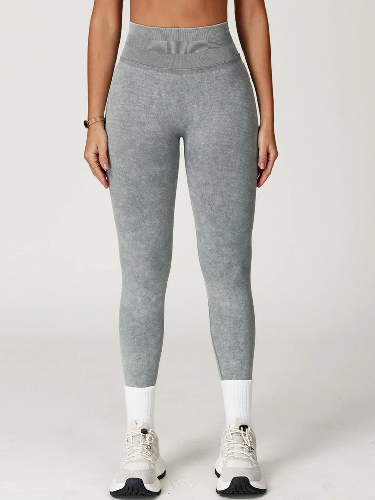 Acid Wash High Waist Leggings