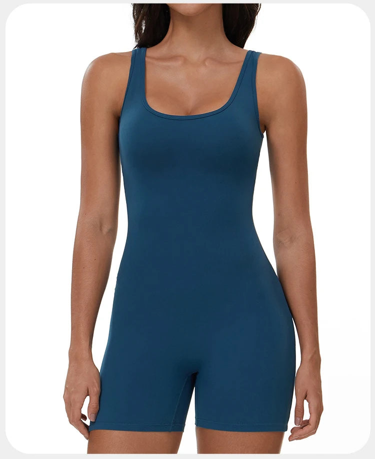Summer Scrunch Back Sculpting Romper