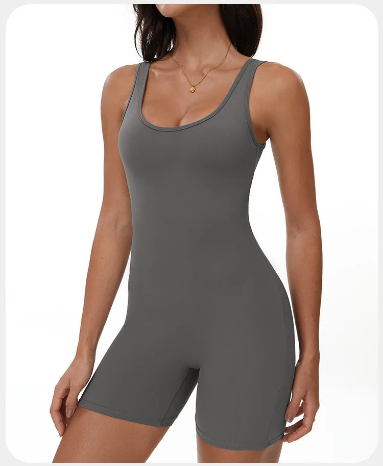 Summer Scrunch Back Sculpting Romper