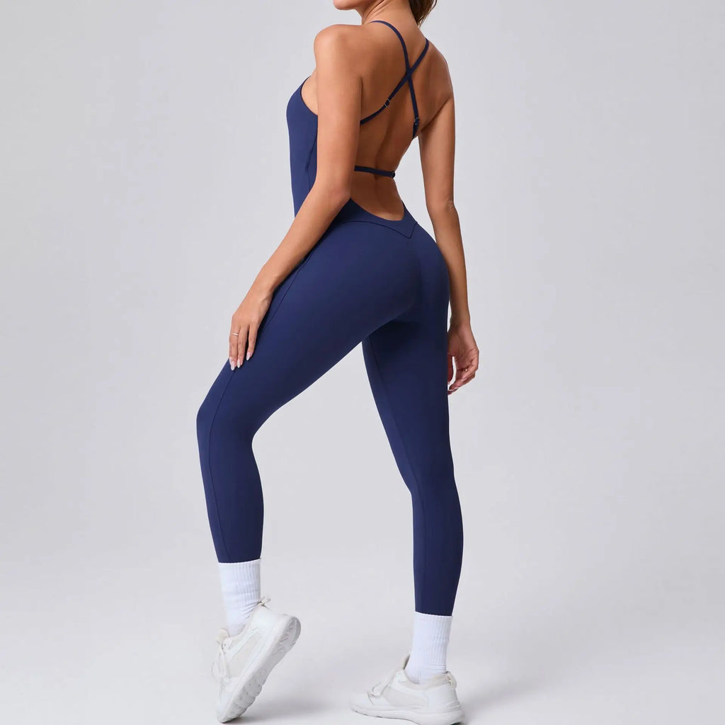Power Backless Bodycon Jumpsuit