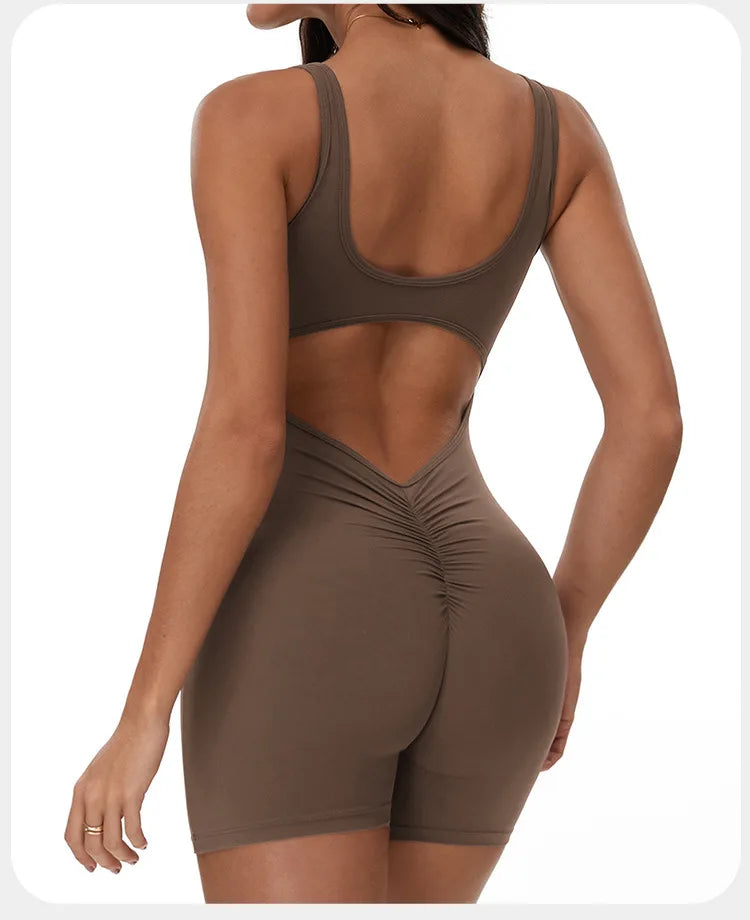 Summer Scrunch Back Sculpting Romper