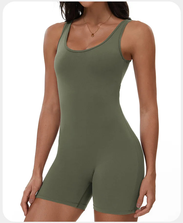 Summer Scrunch Back Sculpting Romper