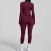 Iconic Winter Zip Jumpsuit Burgundy