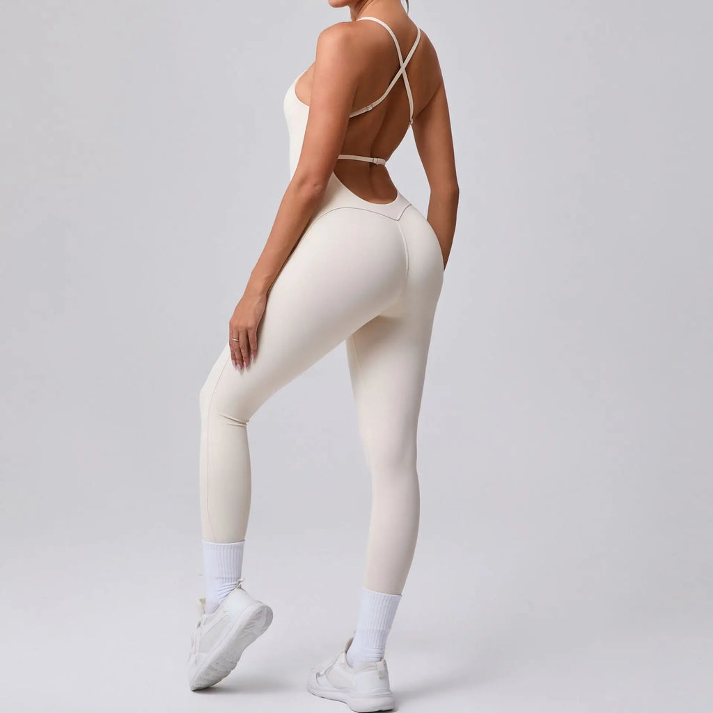Power Backless Bodycon Jumpsuit