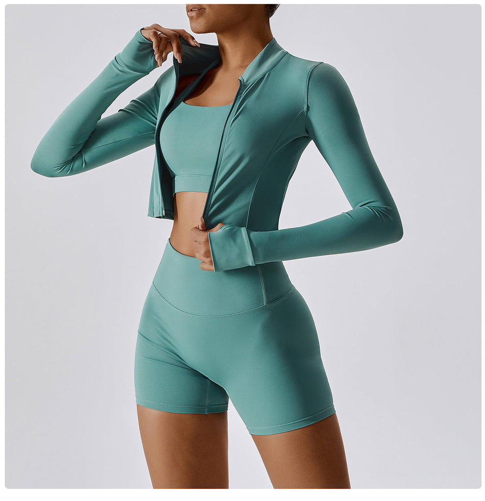 Thea Zip Longsleeve Top