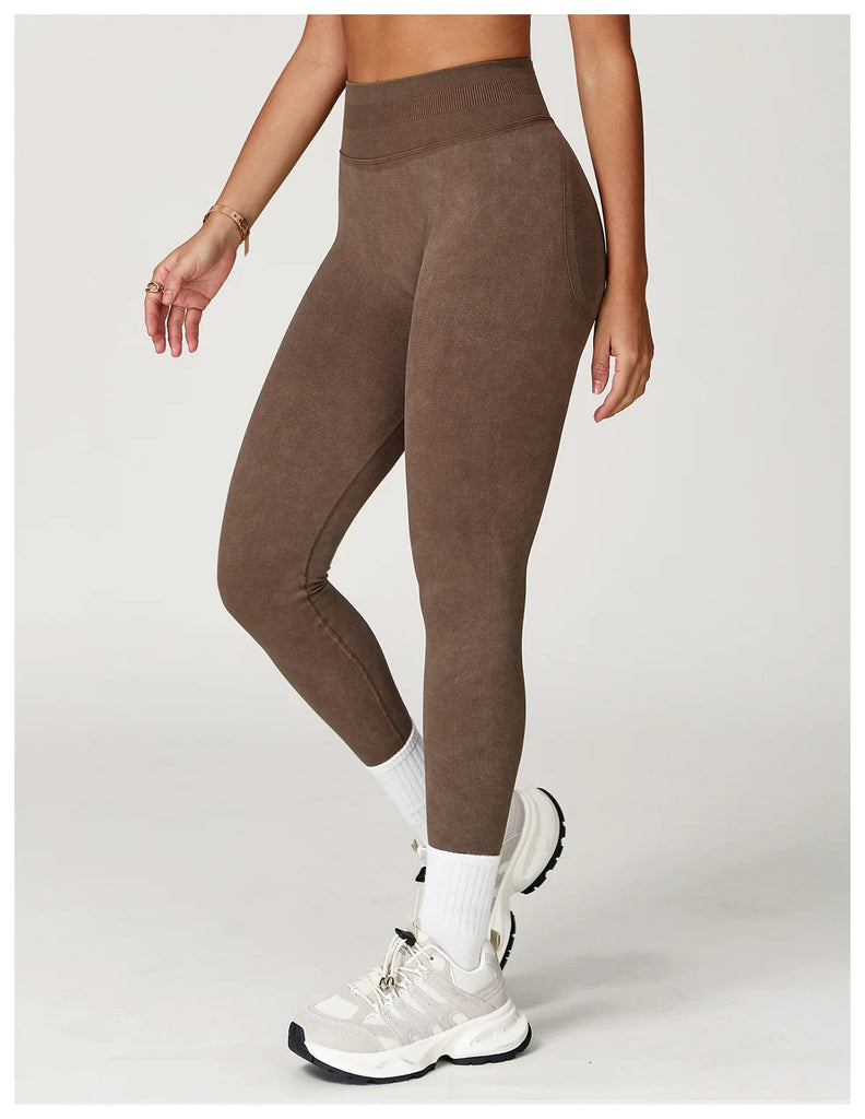 Acid Wash High Waist Leggings