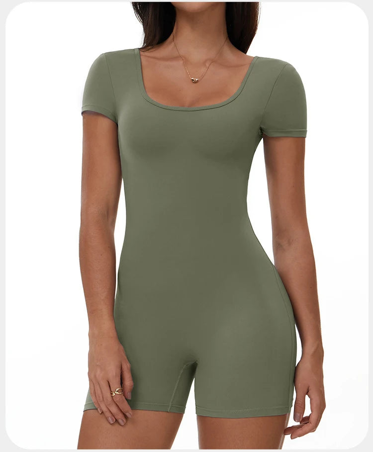 Summer T-Sleeve Scrunch Romper