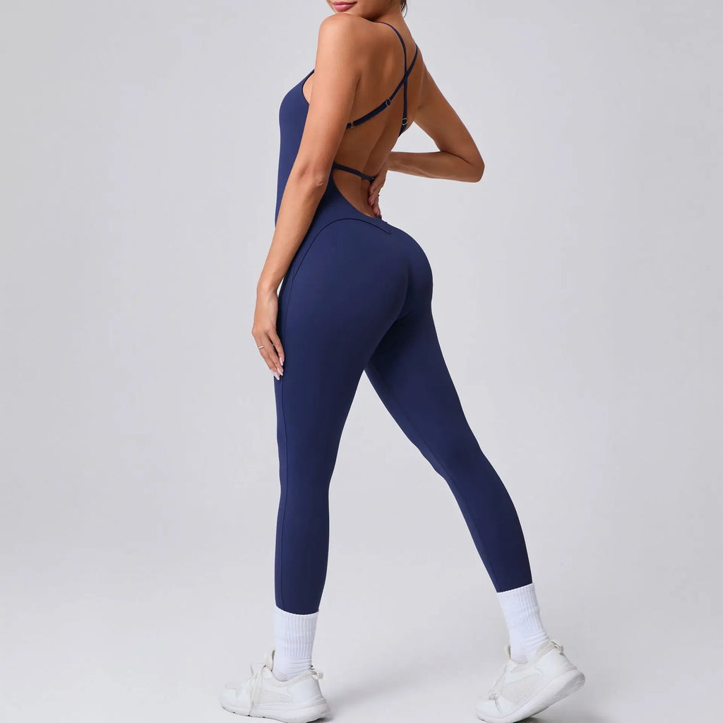 Power Backless Bodycon Jumpsuit