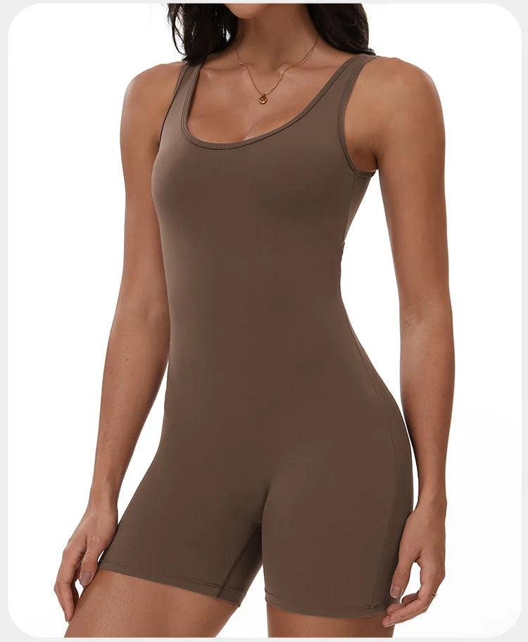 Summer Scrunch Back Sculpting Romper