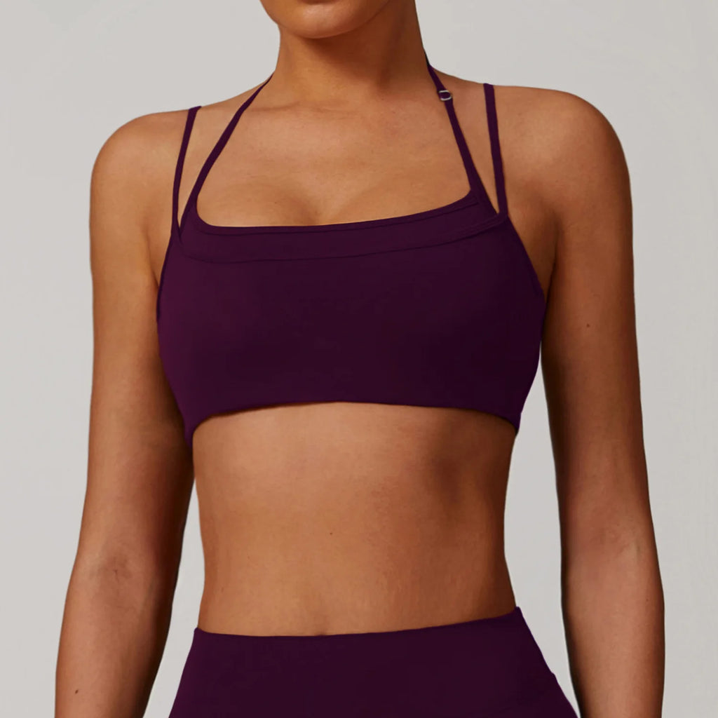 The Flourish Sports Bra Top Plum