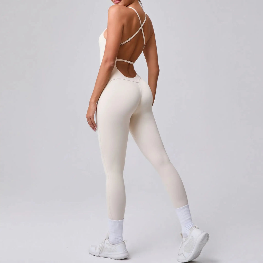 Power Backless Bodycon Jumpsuit