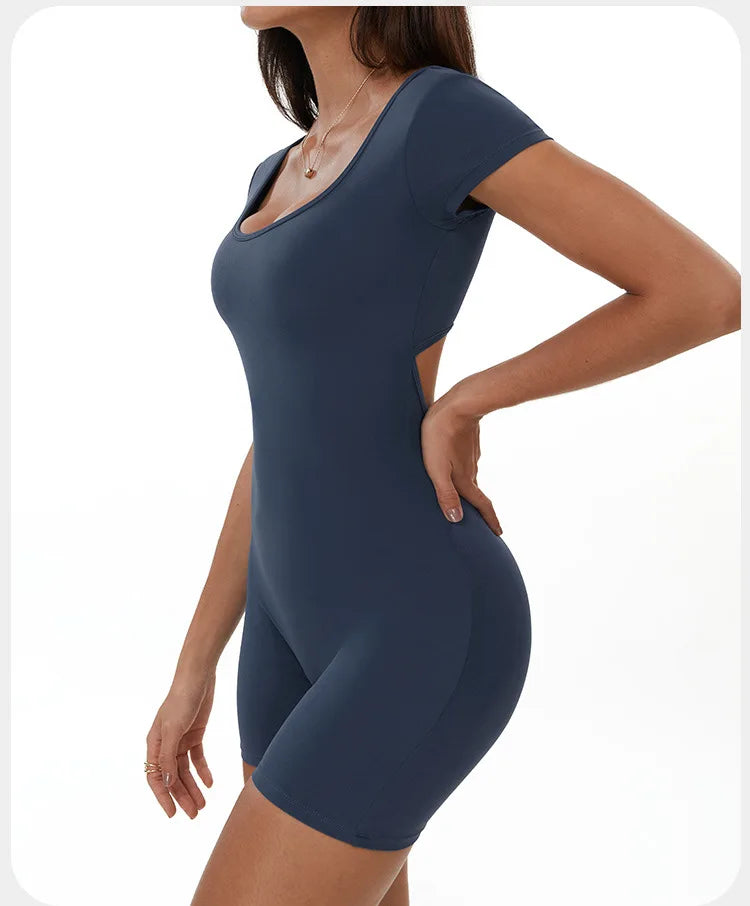 Summer T-Sleeve Scrunch Romper