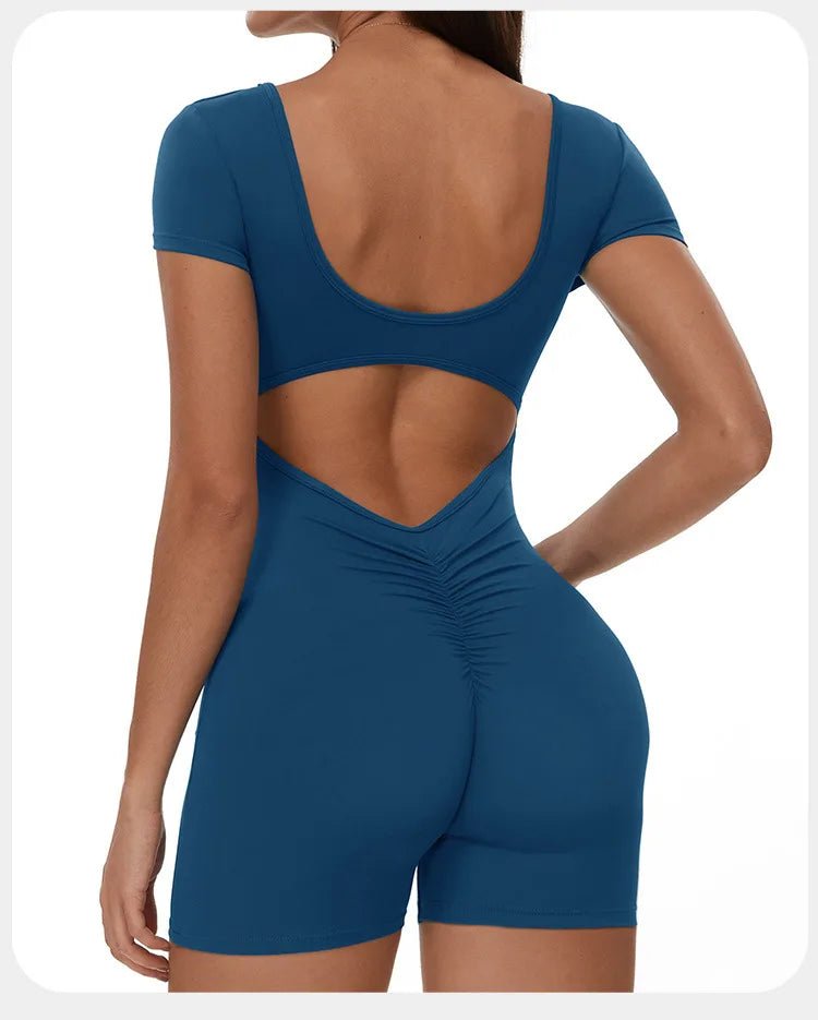 Summer T-Sleeve Scrunch Romper