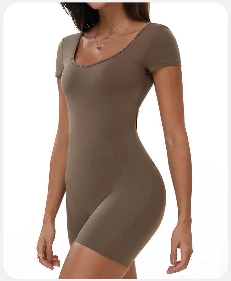 Summer T-Sleeve Scrunch Romper