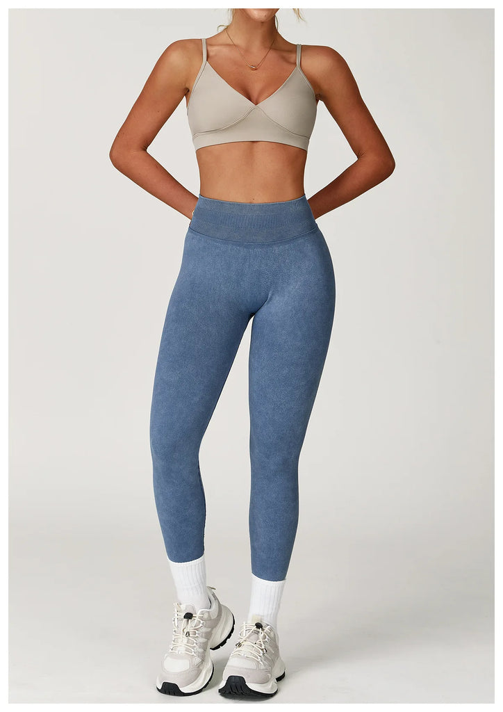 Acid Wash High Waist Leggings