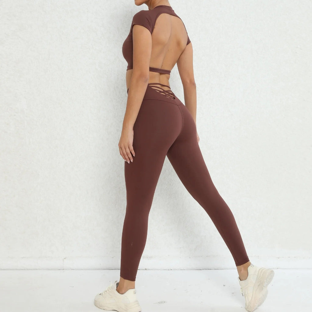 Emery Longsleeve & Leggings Set Brown