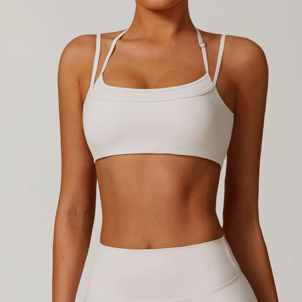The Flourish Sports Bra Top Ivory