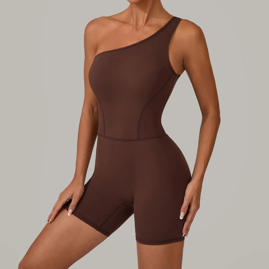 Laura One Shoulder Romper