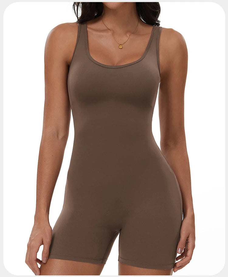 Summer Scrunch Back Sculpting Romper