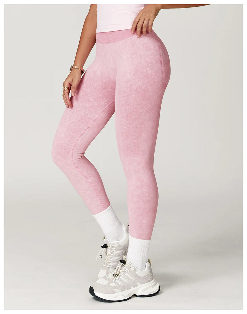 Acid Wash High Waist Leggings