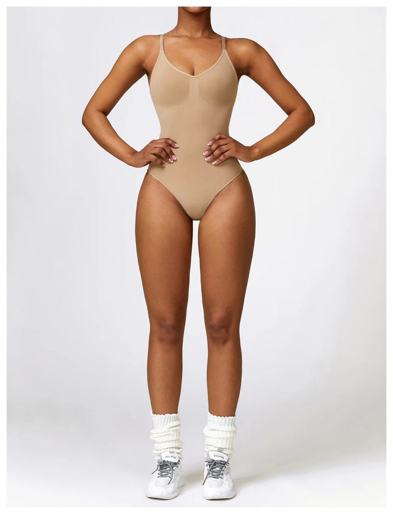 Strappy Shapewear Bodysuit Beige