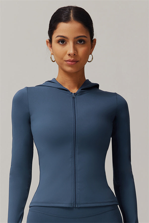 The Essence Long Sleeve Hoodie Denim